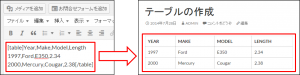 Easy Tableプラグインでテーブルを作成